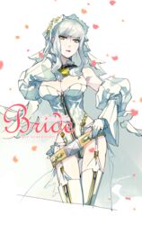  bare_shoulders belt breasts carmilla_(fate/grand_order) chains choker cleavage cosplay detached_sleeves fate/grand_order fate_(series) female flower gloves grey_hair leotard lips lipstick long_hair saber_bride saber_bride_(cosplay) thighhighs veil yellow_eyes 