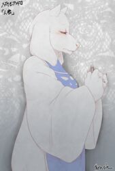  2016 anthro boss_monster_(undertale) bovid caprine diamond_ring female horn long_ears mammal solo toriel undertale undertale_(series) yukaran_nosuke 