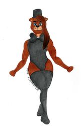  anthro bear black_bow_tie black_clothing black_leotard black_nose black_top_hat blue_eyes boots bow_tie brown_body brown_fur brown_hair bulge clothing femboy five_nights_at_freddy&#039;s footwear freddy_(fnaf) fur hair hat headgear headwear hi_res high_heeled_boots high_heels legwear leotard long_hair long_lashes lovemet123_(lovemet_room) male mammal scott_cawthon scottgames simple_background solo tall thick_thighs thigh_boots thigh_highs top_hat wet_nose white_background 