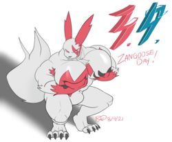  abs biceps bodybuilder furry furry_only hyper hyper_muscles male male_focus male_only muscle muscles muscular muscular_arms muscular_ass muscular_back muscular_legs muscular_male muscular_thighs nipples pecs pokemon rxq zangoose 