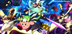  adeleine armor bandana battle breath_weapon breathing_fire cape clenched_teeth commentary_request coo_(kirby) copy_ability dark_meta_knight daroach ddddndn dirty electricity energy_ball everyone fire flying galaxia_(sword) glowing glowing_eyes gooey_(kirby) gun hammer hat highres kine_(kirby) king_dedede kirby kirby:_star_allies kirby_(series) kracko magolor marx_(kirby) mask mecha meta_knight open_mouth parallel_kracko parallel_woods polearm rayman_limbs ribbon_(kirby) rick_(kirby) robot scar space spear susie_(kirby) sword taranza teeth tongue tongue_out top_hat triple_star ultra_sword waddle_dee wand weapon whispy_woods 