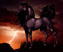  detailed_background electricity equid equine feral hooves horse lightning low_res mammal quadruped rog_minotaur solo vein vintage 