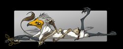  2017 3_toes 4_fingers accipitrid accipitriform ambiguous_gender anthro ascar_angainor avian beak bird black_border border brown_hair claws closed_eyes cuddling dipodid duo egyptian_vulture feet fingers fur grey_background hair hi_res ikassi lying mammal multi_eye neophron old_world_vulture on_back on_side raised_leg rodent shadow simple_background sleeping talons tan_body tan_fur toes vulture white_hair 