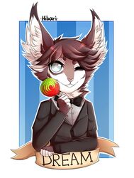  anthro candy clothed clothing dessert felid food hi_res hibarikatsuru holding_candy holding_food holding_lollipop holding_object lollipop looking_at_viewer male mammal one_eye_closed smile solo 