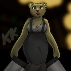  1:1 anthro bartender bear big_breasts breasts carrying_another hi_res mammal open_mouth 