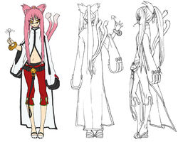  animal_ears artwork blazblue candy cat_ears kokonoe nekomimi pink_hair 