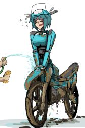  2:3 android anthro dirt female hans hi_res humanoid kitticharoench1 living_machine living_motorcycle living_vehicle machine mecha mechabare motorcycle mud mud_covered offroad robot robot_humanoid robot_taur stuck taur vehicle vehicle_humanoid 