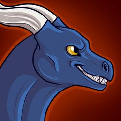  1:1 deerdaddy13 dragon evil_grin ezurth feral headshot_portrait horn icon male mythological_creature mythological_scalie mythology portrait reaction_image scalie simple_background smile solo teeth yellow_eyes 