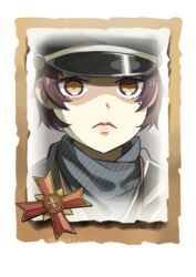  brown_eyes brown_hair chinese_commentary closed_mouth commentary_request company_of_heroes female german_army hat military military_hat military_uniform mole mole_under_eye original portrait scarf shaded_face short_hair solo uniform world_war_ii zhainan_s-jun 