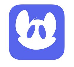  2023 ahoge anthro blue_and_white clyde_(discord) digital_drawing_(artwork) digital_media_(artwork) discord_(app) discord_logo female front_view fusion hair headshot_portrait hi_res logo logo_parody looking_at_viewer mammal mia_mouse monochrome mouse murid murine portrait rodent round_ears silentjack silhouette simple_background solo white_background 