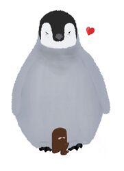  artist_request baby_penguin bird check_artist chyko comfy cuddles_(happy_tree_friends) cuddling emperor_penguin gondola_(meme) highres meme penguin source_request 