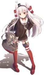  :o amatsukaze_(kancolle) blush brown_eyes character_name choker collarbone commentary_request cuon_(kuon) dress female full_body garter_straps gloves grey_hair hair_tubes hand_on_own_hip hand_on_own_thigh hat kantai_collection leaning_forward lifebuoy long_hair looking_at_viewer machinery mini_hat open_mouth panties red_thighhighs rensouhou-kun sailor_collar sailor_dress see-through shadow short_dress single_glove smoke solo striped_clothes striped_thighhighs swim_ring thighhighs torpedo two_side_up underwear v-shaped_eyebrows very_long_hair white_background white_gloves 