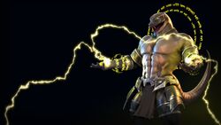  16:9 2018 3d_(artwork) 4k abs absurd_res armlet armor black_background bottomwear clothed clothing collar digital_media_(artwork) electricity fangs grey_body grey_scales hi_res legwear loincloth looking_forward magic magic_circle male muscular muscular_male petruz petruz_(copyright) reptile scales scalie simple_background snake snake_(petruz) solo source_filmmaker_(artwork) standing tassets teeth thigh_highs unconvincing_armor vambrace widescreen yellow_eyes 