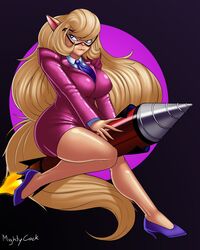  2019 4:5 5_fingers :3 animal_humanoid anthro big_breasts blonde_hair blue_eyes bottomwear breasts business_suit calico_cat callie_briggs clothing curvy_figure domestic_cat felid feline felis female fingers footwear fur furgonomics hair hanna-barbera hi_res high_heels humanoid jacket long_hair looking_at_viewer mammal mightycock_(artist) missile mottled necktie pencil_skirt piebald pink_nose pumps pupils seductive shirt shoes shoulder_pads skirt slit_pupils solo suit swat_kats tail tail_through_skirt tan_body tan_fur thick_thighs topwear voluptuous wide_hips yellow_tail 