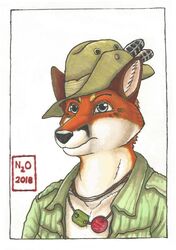  anthro canid canine clothing dog_tags fox hat headgear headwear hi_res kalahari_(character) male mammal n2o orld_war_2 red_fox solo true_fox 