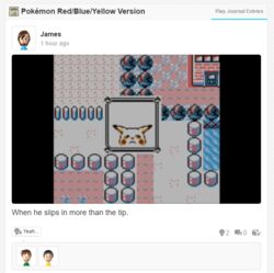  ambiguous_gender english_text generation_1_pokemon miiverse nintendo not_furry pikachu pokemon pokemon_(species) text 