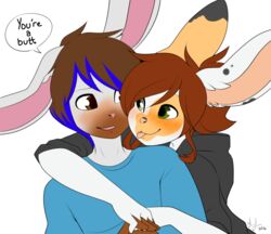  alpha_channel anthro blue_hair brown_body brown_eyes brown_fur brown_hair duo female freeze-pop88 fur green_eyes grey_body grey_fur hair hi_res lagomorph leporid male mammal rabbit romantic romantic_couple simple_background tan_body tan_fur transparent_background white_body white_fur 