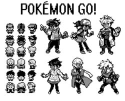  1other 2girls 3boys bad_id bad_twitter_id baseball_cap blanche_(pokemon) candela_(pokemon) coat copyright_name crossed_arms female_protagonist_(pokemon_go) greyscale hat holding holding_poke_ball kendy_(revolocities) lab_coat long_hair male_protagonist_(pokemon_go) monochrome multiple_boys multiple_girls official_style parody pixel_art pointing poke_ball poke_ball_(basic) pokemon pokemon_go pokemon_rgby ponytail shorts simple_background smile spark_(pokemon) visor_cap white_background willow_(pokemon) 