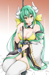  fate/grand_order horns kiyohime_(fate/grand_order) sezoku thighhighs 