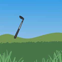  1:1 2019 :3 :c ambiguous_gender animated anthro blue_eyes brown_hair closed_frown closed_smile crowneprince detailed_background digital_media_(artwork) frown golf_club golf_swing grass hair low_res mammal mouth_closed nude object_swing plant rodent sciurid short_playtime sky smile solo 