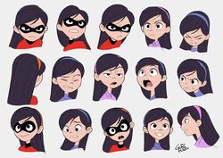  angry artist_name clenched_teeth closed_eyes commentary_request domino_mask expressions female frown gurihiru hairband happy long_hair mask multiple_views open_mouth raised_eyebrow raised_eyebrows round_teeth serious signature surprised teeth the_incredibles turtleneck unamused violet_parr 