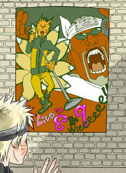  2boys killer_bee lowres male male_focus multiple_boys naruto naruto_shippuuden nishimura_aloha uzumaki_naruto 