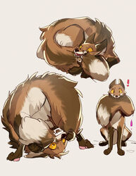  bared_teeth bite biting_own_tail black_nose brown_body brown_ears brown_fur brown_tail canid canine colored countershade_face countershade_fur countershade_legs countershade_torso countershading digital_media_(artwork) dipstick_tail exclamation_point fangs feral fluffy fluffy_tail fox front_view full-length_portrait fur head_between_legs hi_res leg_markings looking_at_self looking_at_viewer mammal markings mouth_hold multicolored_body multicolored_fur multicolored_tail nude open_mouth orange_eyes pawpads pink_pawpads playing portrait quadruped rear_view self_bite shaded simple_background sitting snout socks_(marking) solo tail tail_bite tail_in_mouth tail_markings teeth upside-down whiskers white_background white_body white_countershading white_fur white_tail windwttom yellow_sclera 