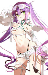  adapted_costume demon_tail demon_wings detached_sleeves female green_eyes highleg highleg_panties highres hololive long_hair looking_at_viewer multicolored_hair navel official_alternate_costume panties pink_hair purple_eyes purple_hair shadowsinking short_shorts shorts simple_background solo streaked_hair tail tokoyami_towa tokoyami_towa_(5th_costume) twintails underwear virtual_youtuber white_background white_shorts wings 