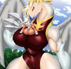  animal_humanoid anthro ass big_breasts big_butt blonde_hair breasts clothing curvy_figure dark_body dark_skin dragon dress duo extreme_size_difference female hair hourglass_figure huge_butt humanoid kailyn lagomorph lagomorph_humanoid leporid_humanoid long_neck macro mammal mammal_humanoid micro muscular muscular_arms my_hero_academia mythological_creature mythological_scalie mythology quirked_human_(my_hero_academia) rabbit_humanoid rumi_usagiyama ryuko_tatsuma scalie size_difference small_waist white_hair 