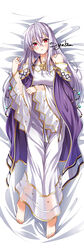  absurdres bare_shoulders barefoot blush breasts circlet corruption dakimakura_(medium) dark_persona dress feet female fire_emblem fire_emblem:_genealogy_of_the_holy_war full_body highres incredibly_absurdres jewelry julia_(fire_emblem) julia_(heart_usurped)_(fire_emblem) long_hair lying mind_control on_back purple_hair red_eyes ryuka solo 