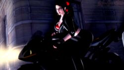  1girls 3d bayonetta bayonetta_(character) biker biker_clothes female female_only fully_clothed honey_select illusion_soft misterscratch motorcycle solo studio_neo 