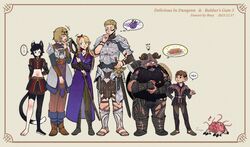  1other 3boys 3girls abingbeey absurdres adapted_costume animal_ears armor astarion astarion_(cosplay) baldur&#039;s_gate baldur&#039;s_gate_3 black_hair blonde_hair brown_hair cat_ears cat_tail chilchuck_tims chinese_commentary commentary_request cosplay crop_top dungeon_meshi dungeons_&amp;_dragons dwarf elf facial_tattoo fake_horns falin_touden falin_touden_(tallman) gale_(baldur&#039;s_gate) gale_(baldur&#039;s_gate)_(cosplay) genre_connection halfling highres horned_headwear horns intellect_devourer izutsumi karlach karlach_(cosplay) lae&#039;zel lae&#039;zel_(cosplay) laios_touden lineup mage_staff marcille_donato multiple_boys multiple_girls pointy_ears senshi_(dungeon_meshi) shadowheart_(baldur&#039;s_gate) shadowheart_(baldur&#039;s_gate)_(cosplay) sword tail tattoo us_(baldur&#039;s_gate) weapon wyll_(baldur&#039;s_gate) wyll_(baldur&#039;s_gate)_(cosplay) 