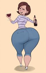  1girls alcohol alternate_ass_size ass beverage big_ass big_butt bottom_heavy bracelet breasts brown_hair brown_hair_female clothed clothing curvaceous curvy curvy_figure dat_ass disney drunk earrings female female_only helen_parr high_heels holding_object hourglass_figure huge_ass intoxicated jeans jewelry large_ass large_hips light_skin massive_ass massive_thighs mature_female milf pixar plump plump_ass short_hair small_waist smooth_skin solo solo_female the_incredibles thick_thighs thin_waist tight_clothing voluptuous wide_hips wide_thighs wine wine_glass woot 