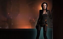  1girls mass_effect miranda_lawson ranged_weapon_(artist) tagme 