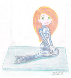  10s 1girls 2010s 2011 bodysuit breasts closed_mouth clothing disney disney_channel eyes female female_focus female_only green_eyes hair hands_on_knees holding_knees holding_leg holding_own_leg human human_only kim_possible kimberly_ann_possible lipstick lycra lycra_suit mermaid_costume mermaid_suit open_eyes orange_hair pencil_(artwork) photoshoot posing rubber rubber_clothing rubber_suit shiny_clothes signature silver_clothing silver_tail sitting solo spandex spandex_suit tail thunderingpikachu white_bodysuit white_clothing white_tail 