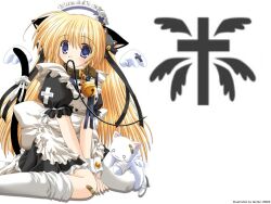  animal_ears bandaid catgirl cross_cats maid nekoneko nurse 