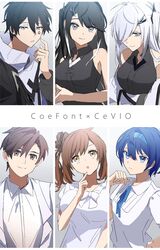  2boys 4girls :o allial_(coefont) averuni_(coefont) bare_shoulders batteryteri black_hair black_jacket black_shirt blazer blue_eyes blue_hair blue_hairband blue_ribbon border breasts brown_eyes brown_hair cevio closed_mouth coefont collared_shirt colored_tips column_lineup commentary_request copyright_name cross_tie crossover dress dress_shirt facial_mark finger_to_own_chin grey_eyes hair_between_eyes hair_bun hair_ornament hair_over_one_eye hairband hairclip half-closed_eyes hand_up head_tilt high_collar highres index_finger_raised jacket jacket_partially_removed large_breasts long_bangs long_hair looking_at_viewer looking_up medium_breasts medium_hair millial_(coefont) multicolored_clothes multicolored_hair multicolored_jacket multiple_boys multiple_girls neck_ribbon one_eye_covered one_side_up open_clothes open_jacket own_hands_together parted_lips puffy_short_sleeves puffy_sleeves ribbed_shirt ribbon satou_sasara shirt short_hair short_sleeves side_ponytail sidelocks single_side_bun sleeveless sleeveless_shirt smile steepled_fingers suzuki_tsudumi swept_bangs takahashi_amato two-tone_jacket upper_body white_border white_dress white_hair white_jacket white_shirt 