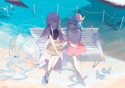  cleavage feet haiyi headphones heels jpeg_artifacts maple040 umbrella vocaloid wet xingchen 