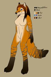  anthro bakari breasts canid canine featureless_breasts female fox fur hair hi_res hybrid looking_at_viewer mammal nude smile solo standing 