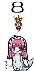  2003_server 2girls ahoge bad_id bad_pixiv_id ce-tan chibi dd_(ijigendd) fairy fish maebari multiple_girls os-tan pink_hair translated usb wings 