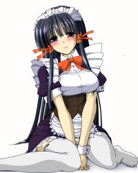  aq_interactive arcana_heart artist_request atlus blush character_request examu kasuga_maori maid smile 