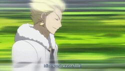  animated animated carnival_phantasm fate/stay_night fate_(series) gilgamesh lowres maid maid_outfit original_clip poking saber saber_alter subtitled 