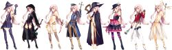  book cape circlet costume_chart feline fingerless_gloves gloves hat kawata_hisashi long_hair lucy_maria_misora naked_cape navel pink_hair staff to_heart_2 to_heart_2_dungeon_travelers wand weapon 