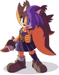  alternative_fashion angry anthro archie_comics badger blue_archer_(artist) blue_eyes clothing eyelashes female goth hi_res jewelry lipstick makeup mammal mustelid musteline redesign sega simple_background solo sonic_boom sonic_the_hedgehog_(archie) sonic_the_hedgehog_(comics) sonic_the_hedgehog_(series) sticks_the_jungle_badger 