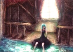  blackball dress green_hair red_eyes tagme 