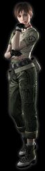  3d capcom female gun highres official_art rebecca_chambers resident_evil resident_evil_0 weapon 