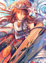  armor bad_id bad_pixiv_id female flower hair_flower hair_ornament kirero long_hair shield solo tenkuu_no_legion wasp 