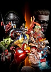  2girls 6+boys albert_wesker amaterasu armor bat_wings black_hair blonde_hair blue_eyes bodysuit box_art brown_hair capcom cd_(source) chris_redfield chun-li crossover dante dante_(devil_may_cry) deadpool devil_may_cry doctor_doom dr._doom female gun highres hulk iron_man male marvel marvel-vs_capcom_3 marvel_vs._capcom marvel_vs._capcom_3 marvel_vs_capcom morrigan_aensland multiple_boys multiple_girls muscle narugami official_art okami okami playstation_3 resident_evil rivals ryuu_(street_fighter) short_hair spider-man street_fighter sword vampire_(game) viewtiful_joe viewtiful_joe_(character) weapon white_hair wings wolverine 