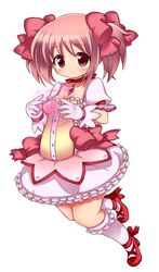  bad_id bad_pixiv_id female gloves kaname_madoka kaname_madoka_(magical_girl) magical_girl mahou_shoujo_madoka_magica mahou_shoujo_madoka_magica_(anime) meiro_(yuu) pink_hair red_eyes short_hair solo twintails 