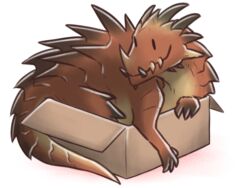  4:3 ambiguous_gender box canes-cm capcom container dragon elder_dragon feral in_box in_container lao-shan_lung monster_hunter mythological_creature mythological_scalie mythology reptile scalie simple_background solo tail white_background 